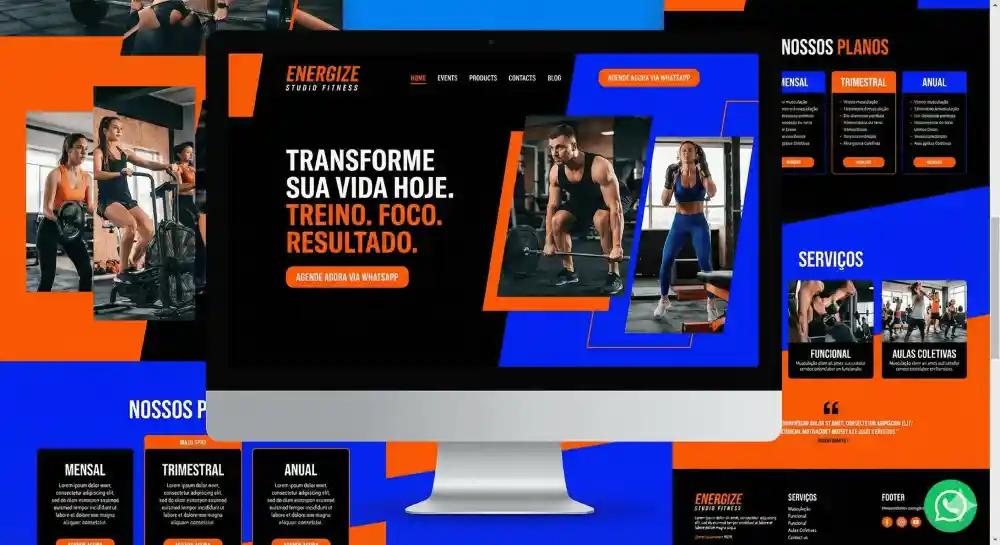 Site para Academia criado por empresa de criação de sites