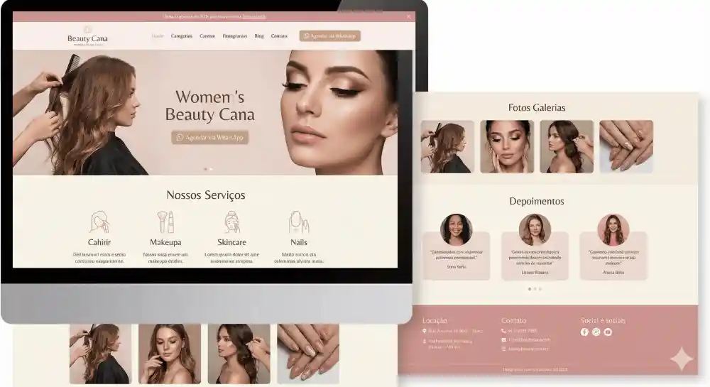 Site para Salão de Beleza criado por empresa de criação de sites