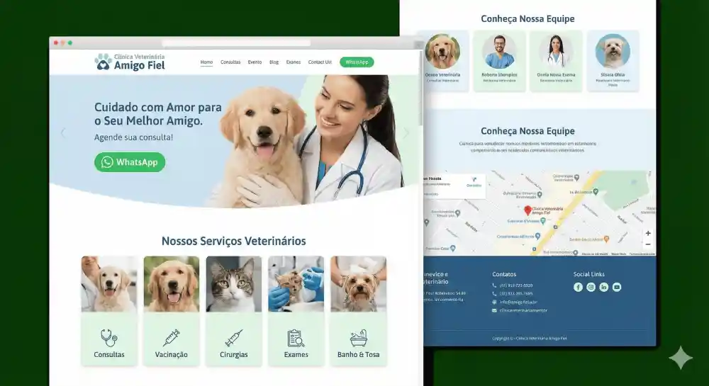 Site para Clínica Veterinária criado por empresa de criação de sites
